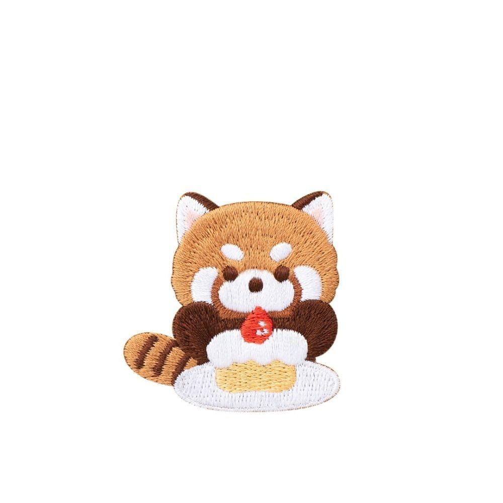 Apparel Lesser Panda Red Panda Patches Cartoon Self-adhesive Embroideried Badges Cute DIY Clothes Sticker Phone Case