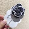 Retro Fabric Camellia Flower Pin Brooch Cloth Art Pearl Long For Women Needle Pin And Brooches Scarf Buckle Jewelry AccessoriesRetro Jewelry
