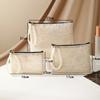 New Portable Lace Cosmetic Pouch Multifunctional with Imitation Pearl Chain Makeup Bag Wallet Travel Organizer