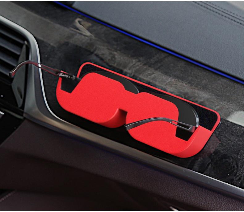 Adhesive Car Glasses Case and Sunglasses Holder Non-destructive Installation of Car Dashboard Storage Card Car Accessories