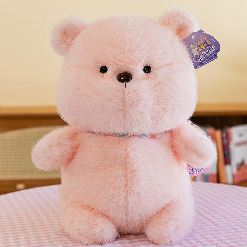 

Plush Bear Toy Fashion Comfortable Cute Pillow Girl Birthday Holiday Doll Gift 25cm/9.84in розовый