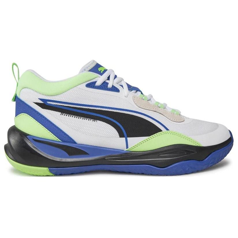 Puma Playmaker Versatile Trendy Easy Comfortable Shock Absorbing Durable Mid-Top Lifestyle Casual Shoes Unisex Casual Shoes Blue Green 385841-11