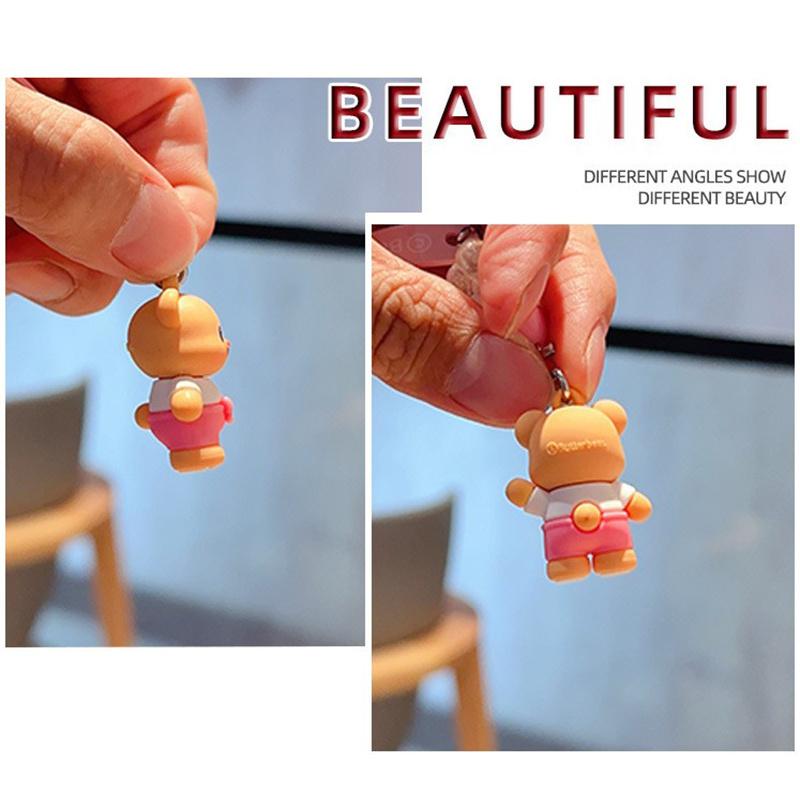 Butterbear Mini Duo Pack Keychain, Adorable & Exquisite Cartoon Bear Bag Charm Pendant