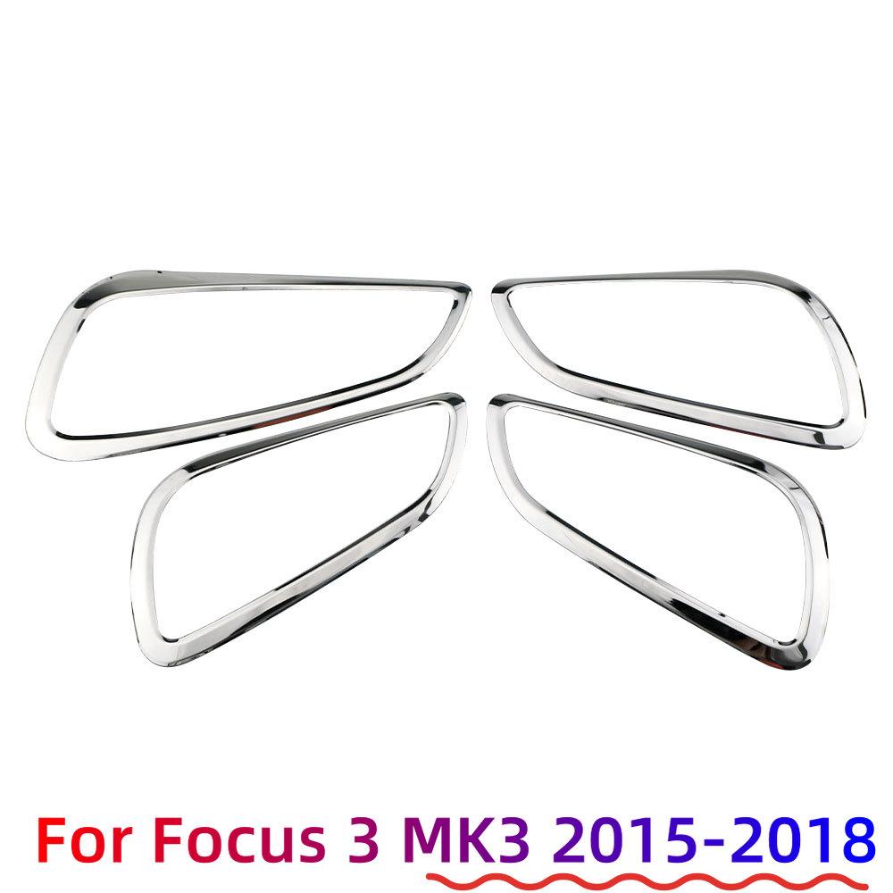 Car Door Interior Handle Decoration Frame Trim for Ford Focus 3 MK3 2015 - 2018 Inner Doors Bowl Cover Stickers Accessories