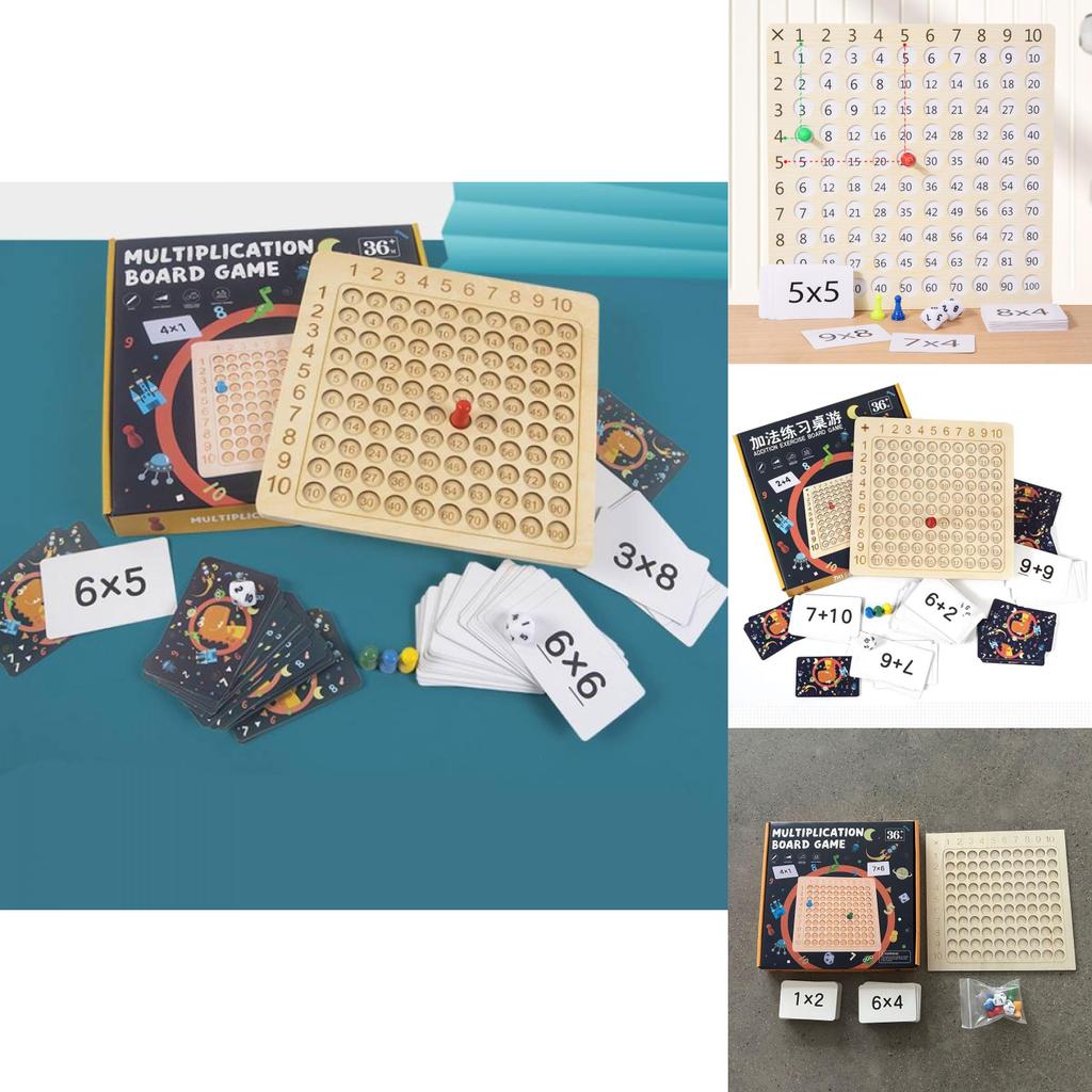 Wooden Multiplication Table Educational Toy For Kids Learning Math Skills And Mental Arithmetic