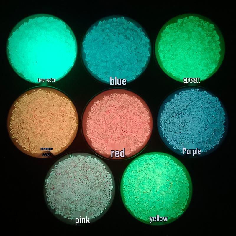 Luminous Hollow Plum Sequin Nail Art Patch: 4MM Glow, Mother-and-Child Star Design, 8 Colors, Solvent-Resistant