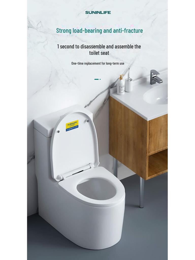 Housse de siège de toilette universelle à installation rapide et à descente lente - Accessoires épais et adaptés à la maison