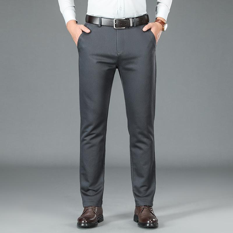Spodnie codzienne Męskie elastyczne, proste rurki, luźne spodnie biznesowe. Spodnie męskie. Wiosenne, zwykłe, bawełniane spodnie męskie z modalu