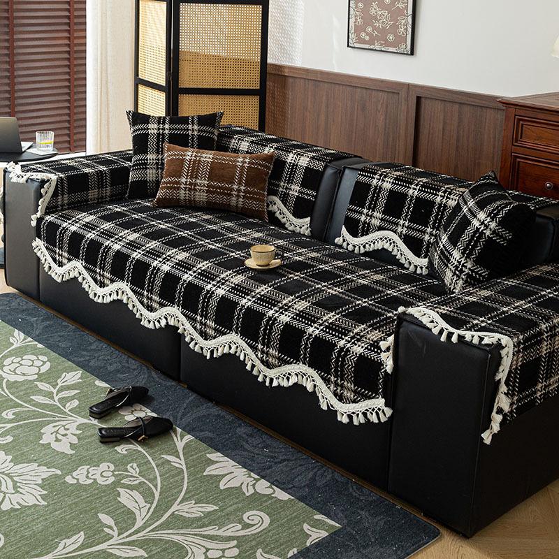 

Special-Shaped Irregular Sofa Cushion New Four-Season Universal Chenille Straight Row Non-Slip Cover Cloth Towel Seat Cushion 70*70cm