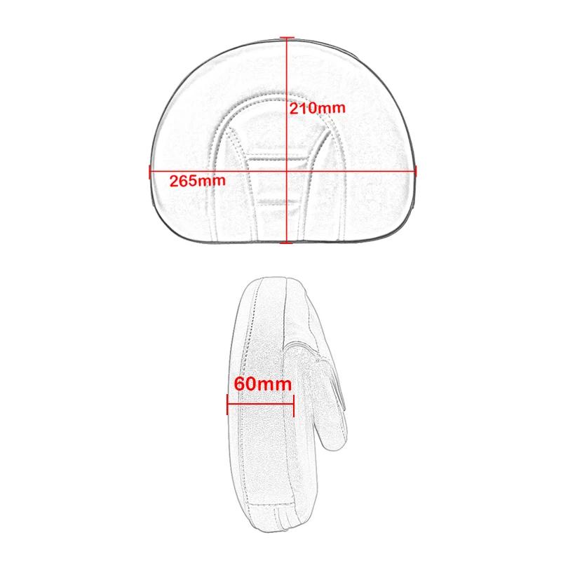 For Harley Touring 1994-2026 Softail 18-later Motorcycle Adjustable Front Driver Cushion Rider Backrest Pad W/Pocket Compatible