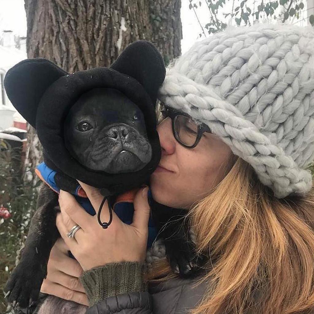 Cute Plush Solid Color Pet Hat For Dogs Versatile Fleece Hooded Accessory For Every Occasion