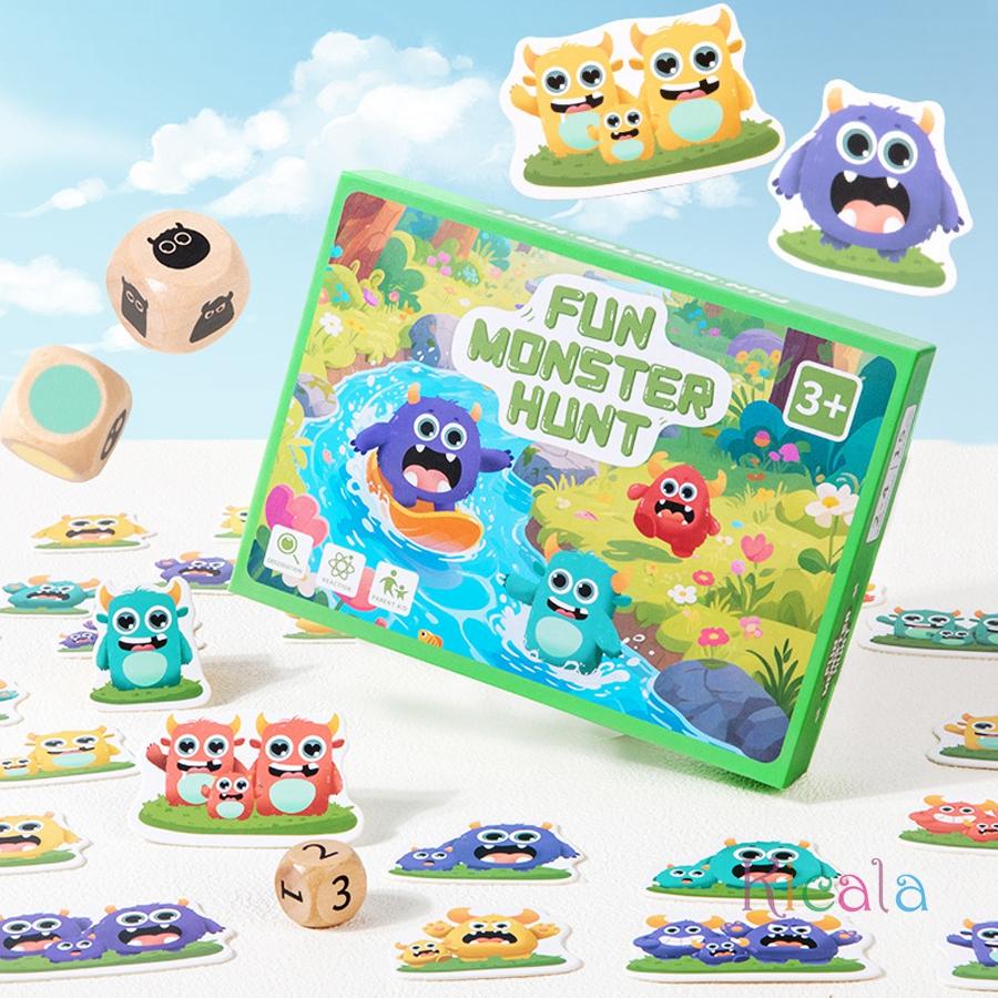 Kid Fun Catch Monster Social Board Game Montessori Color Shape Matching Number Cognition Logice Thinking Clearance Education Toy