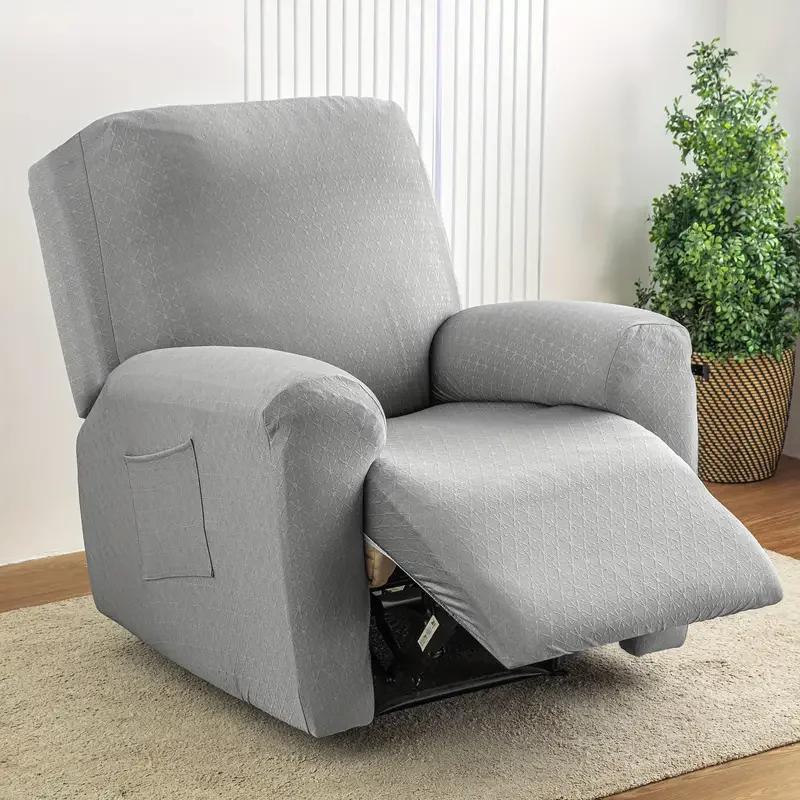4pcs/set Recliner Sofa Covers for Living Room Jacquard Stretch Armchair Cover 1seater Relax Couch Slipcover Bedroom Home Decor