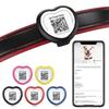 Etichetă de identificare pentru animale de companie în formă de inimă Tracker GPS inteligent anti-pierdere pentru câini pisici Cod QR & NFC Rezistent la apă Tracker GPS pentru câini Pandantiv pentru zgarda animalelor de companie