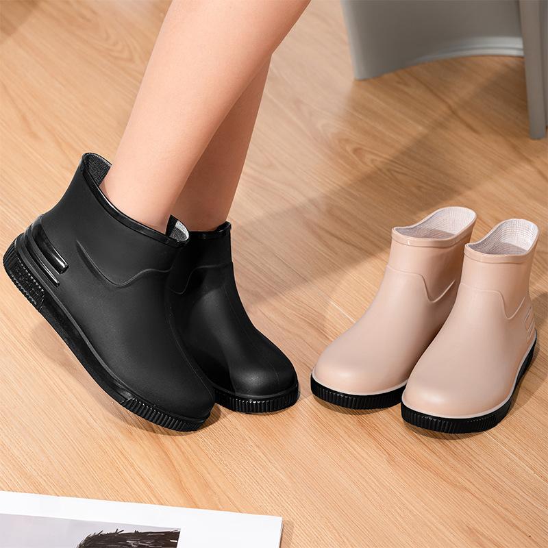 Simple and Fashionable Short Women's Rain Boots Non-slip Rain Shoes Waterproof Boots Women's Water Shoes Rubber Shoes