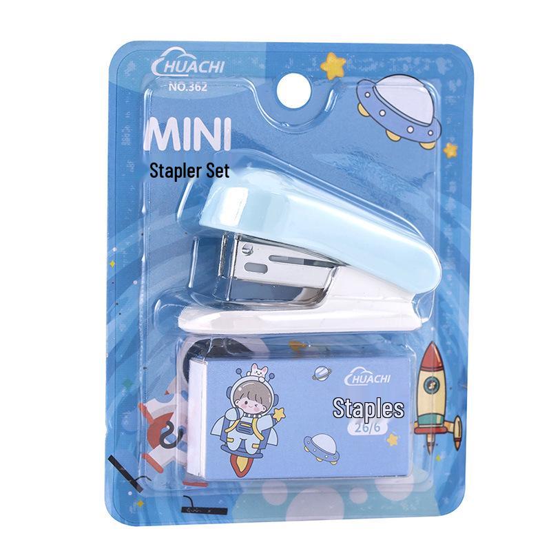Mini Cartoon Stapler Set - Portable Student Test Paper Binding Machine