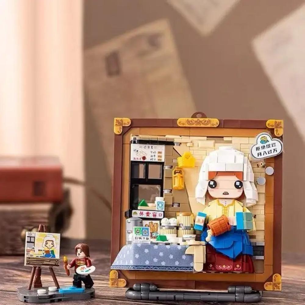 Světově proslulý olejomalba stavebnice kreativní montáž závěsná malba ozdoby sada kostek hračky dárky pro dospělé děti