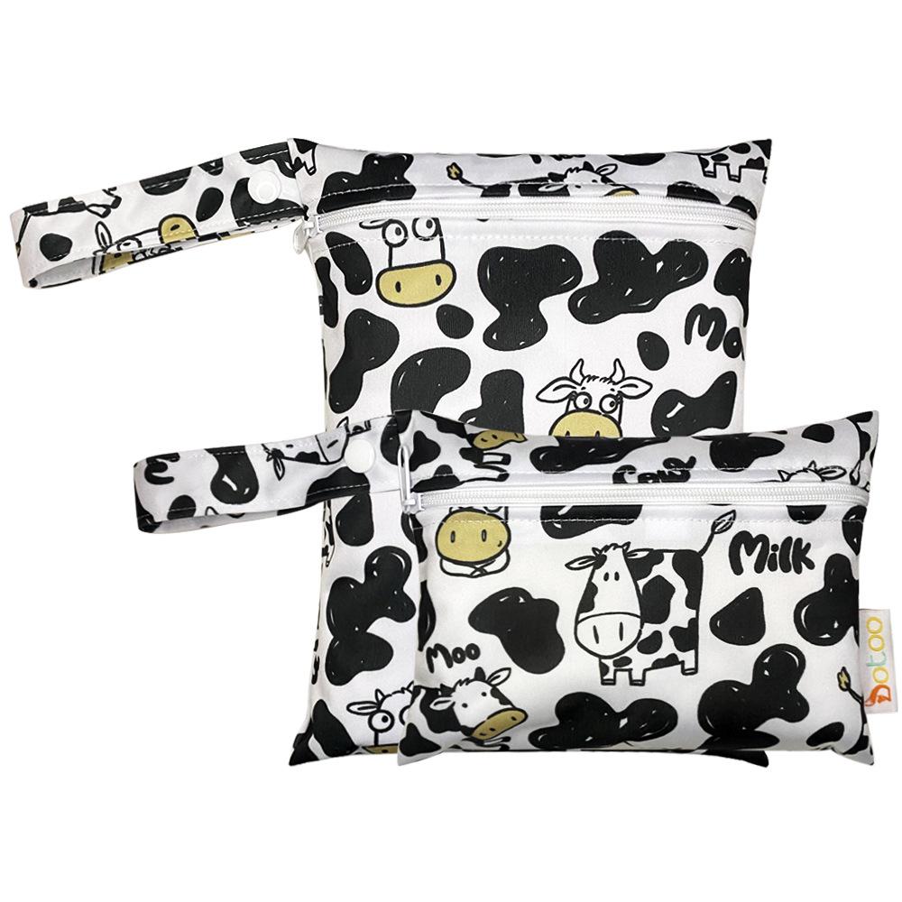 Waterproof Cartoon Print Washable Baby Diaper and Storage Organizer Bag