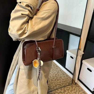 Sac à main en faux cuir pour femme Sac d'épaule pour les trajets Sac à main compact Sac Hobo Mignon Sac Tote Sac sous le bras pour les courses quotidiennes le voyage le shopping