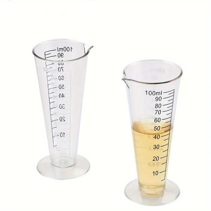 1 Stück 100 ml Kunststoff-Messbecher mit Skala, Lebensmittelqualität BPA-frei Flüssigkeitsmesswerkzeug für Küche Backen Kochen, Küchengebrauch