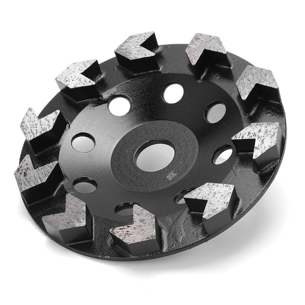 Diamant Schleiftopf 10 Zähne Schwarz 150mm 30# Mesh zum Schleifen von Beton Stein Zement