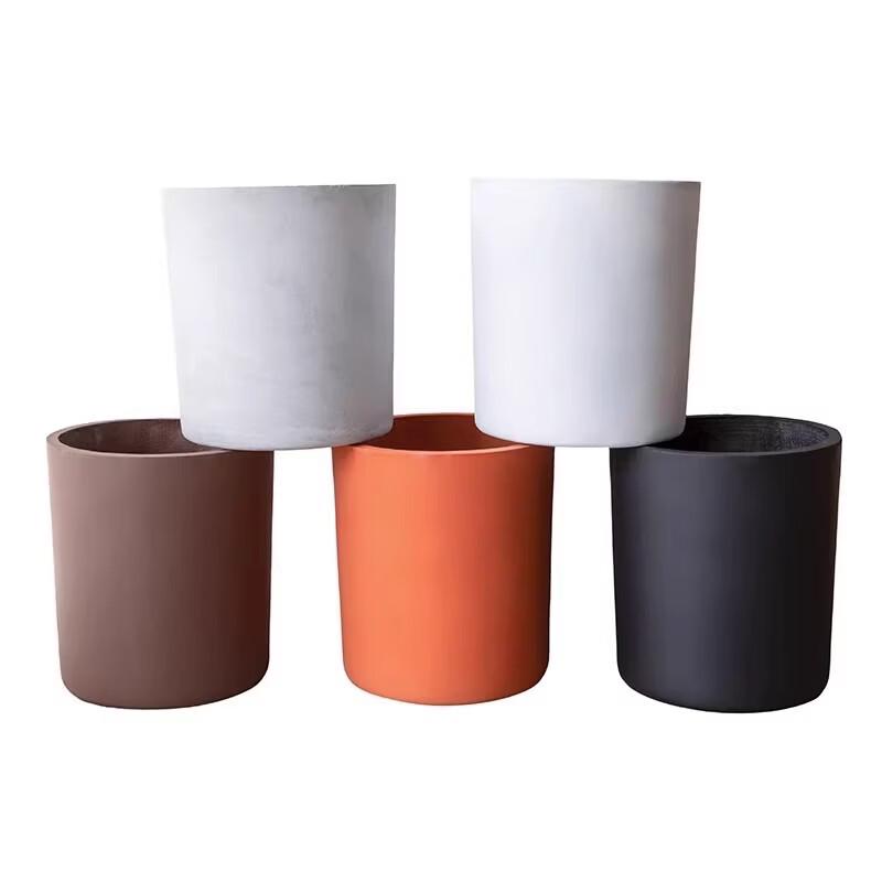Nordic Round Magnesium Clay Outdoor Planter