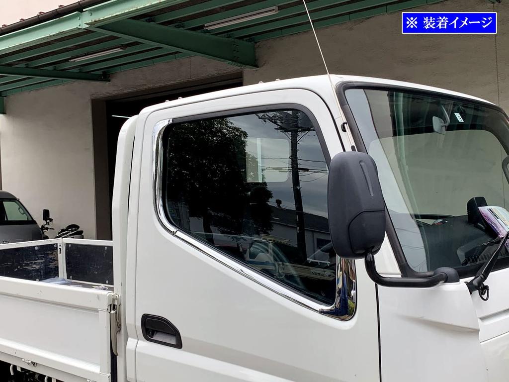 BRIGHTZ Bluetec Canter Chrome Pillar and Chrome Window Mould Set Bluetec Canter 15846 (6 Pieces) [TRUCK-L-061]