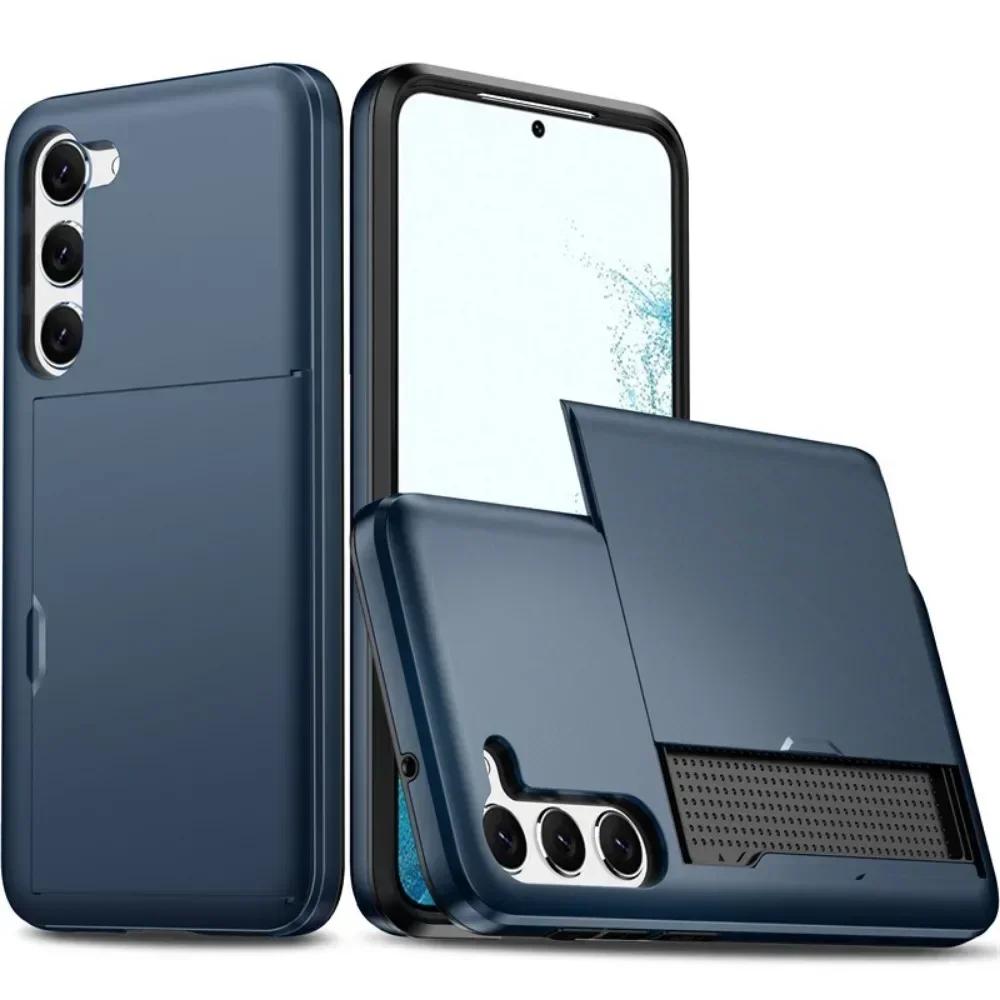 Case for Samsung Galaxy S26 S25 S24 S22 S23 S21 FE Note 20 Ultra Plus A56 A17 A16 A36 Card Holder Slot Shockproof Wallet Cover