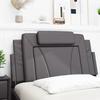 VidaXL Coussin de Tête de Lit, Oreiller de Lecture avec Fermeture à Glissière, Coussin de Lecture pour Lit Chambre, Gris 100 374777