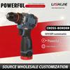 Two-Speed Brushless Electric Screwdriver & Drill, Rechargeable Lithium Battery