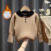 Sweater Color Girl Solid Turtleneck For Girl Spring Autumn Childrens Knitwear Toddler Childrens Cold Clothing