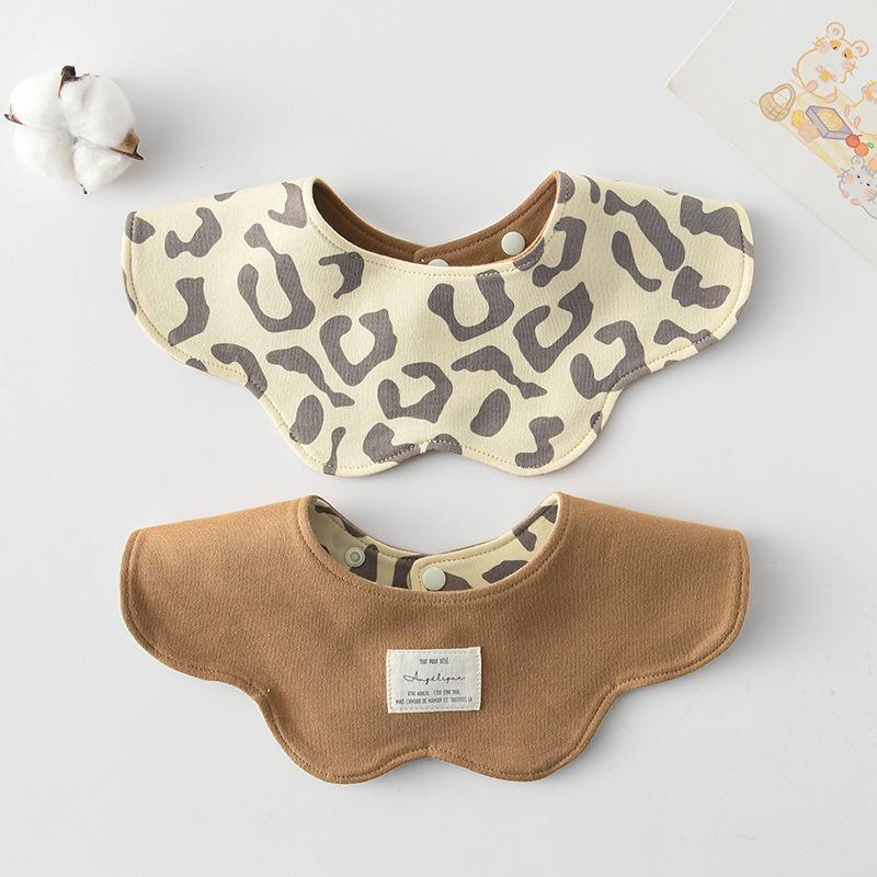 Korean Style A-Type Pure Cotton Double-Sided Baby Bib for 0-2 Years