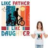 Heat Transfer Vinyl Father Daughter Parches Ropa T-Shirt Heat Press Appliqued Hoodies Clothes Stickers Diy Iron-On Clothes