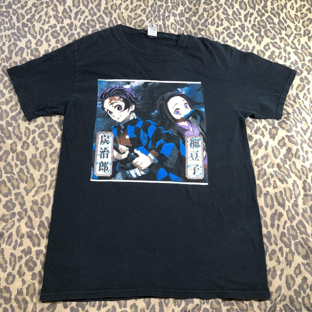 Vintage Y2K Demon Slayer Anime Men sz S Black Shirt Japan Unisex T-Shirt XXXL 1990₽