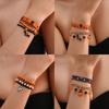 Halloween Beaded Bracelets Set  Pumpkin Skull Bracelets for Women Jewelry Gift