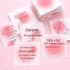 Korean Peach Sticky Notes: Non-Adhesive Creative Notepad, Tearable, Portable, Gradient Color Heart Design