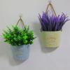 Retro Wrought Iron Wall-Mounted Hanging Flower Vase and Basket for Indoor/Outdoor Décor