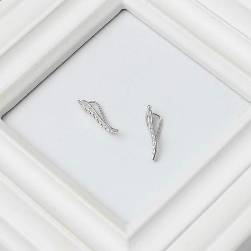 Leaf Jewelry Earrings Gold Feather Women Stud Earrings Accessories Gifts