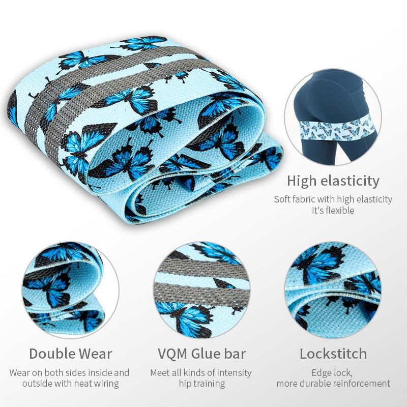 YETFUL High Quality Home Gym Women Exercise Latex Elastic Workout Fitness Hip Booty Fabric Bande Resistance Sport