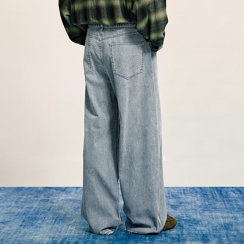 CROQUIS Men's Loose Straight-Leg Denim Jeans