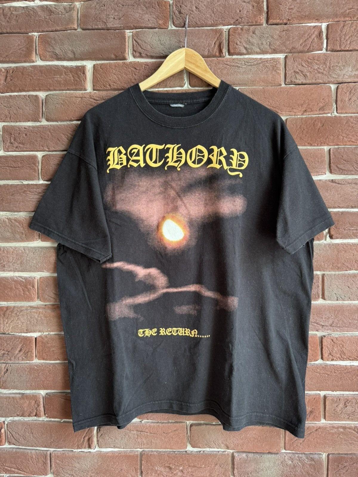 Vintage 00s Bathory the return Black Metal Band Tee Large Unisex T-Shirt XXXL