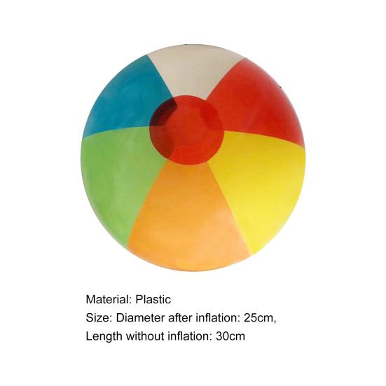 6Pcs Ball Toy Durable Bright Colors Lightweight Portable Colorful Flexible Plastic Boys Girls Rainbow Color Beach Bouncing Ball for Daily Life