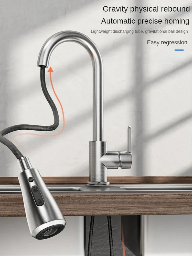 Ziehen Sie den Küchenhahn mit kaltem und heißem Wasser und verwenden Sie ihn mit spritzwassergeschütztem Wasserhahn, der schnell aufheizt, den Haushaltswaschbeckenhahn