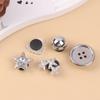 8Pcs/Set Metal Silver Electroplated Bow Button Dot Heart Charms Shoe Buckle Diy Detachable Clogs Sandals Accessories