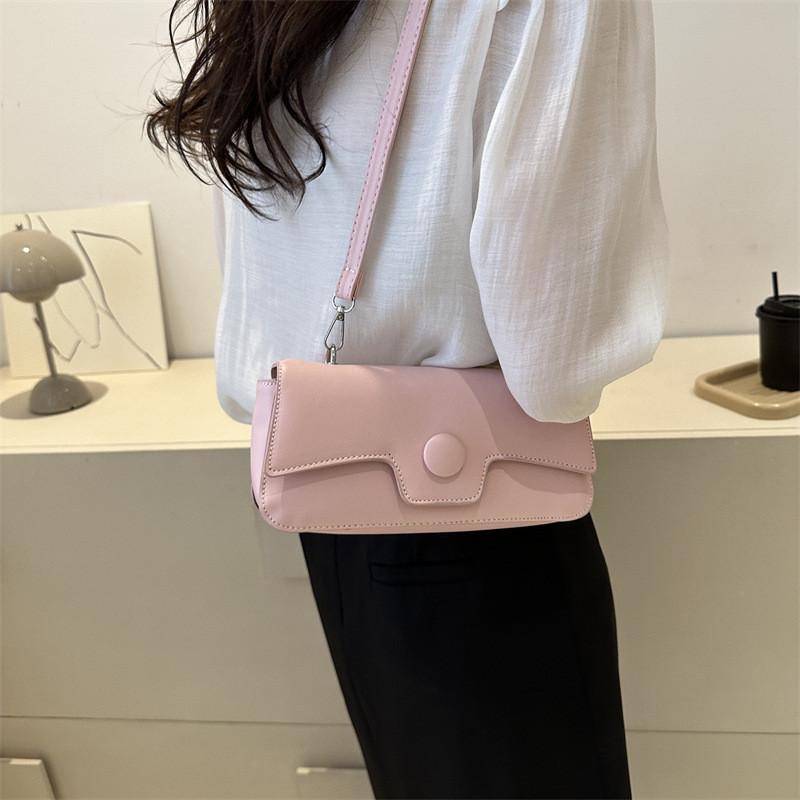 Trendy Pu Leather Small Square Shoulder Bag For Women In Versatile Street Style