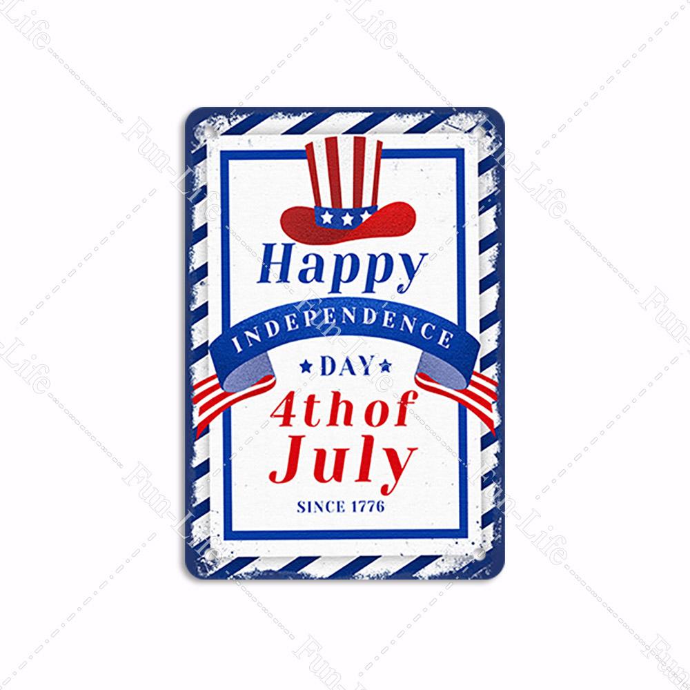 One Piece Ziua Națională Franceză 14 iulie Poster metalic Vintage Shabby Sign Decor pentru casă Placă retro Decor artistic de perete 20x30 cm