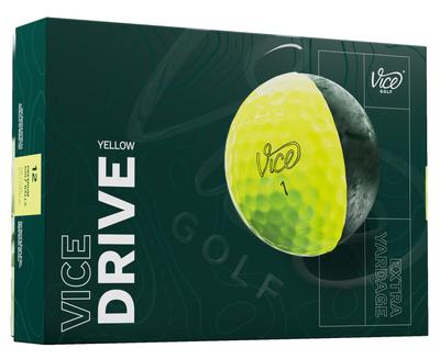 Vice Golf Vice Golf Drive 1 Dutzend 12 Bälle Direktimport aus den USA US-Modell Golf Golfball neongelb