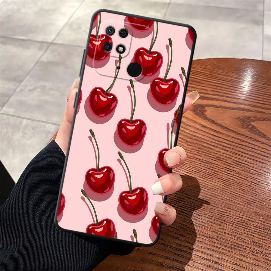 

Cherry Pattern Funda Phone Cover Case for Xiaomi Redmi 9 13C 10 12C K40 K80 Pro A4 A1 A2 Plus A3 14C A5 Redmi 10