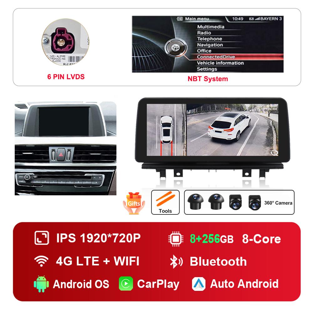 12.3 Inch 1920*720P HD Touch Screen for BMW X1 F48 2016 - 2019 NBT EVO System Android Car Radio Multimedia Player DSP 4G WiFi