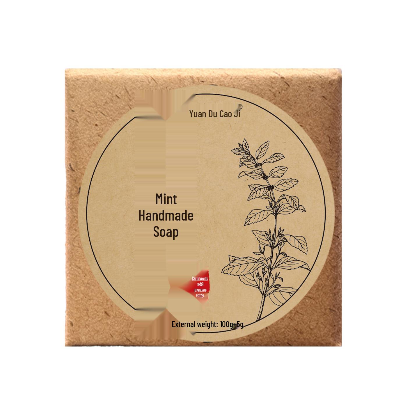 Wandu Caoji Mint Handmade Herbal Cold Process Soap for Face and Bath.